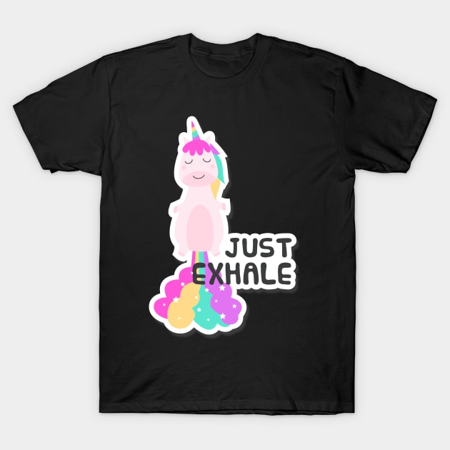 Just exhale unicorn T-Shirt by Frispa